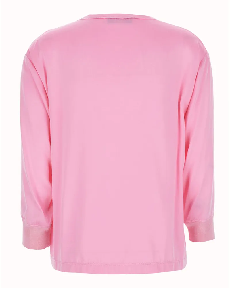 Jucca Women's Long Sleeve Top Pink Blouses Shirt Pink
