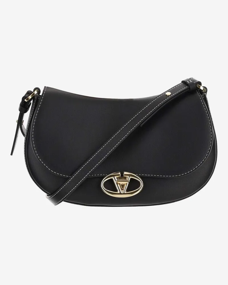 Valentino Garavani Women's Shoulder Bag Vlogo Signature Black Calf Leather Black