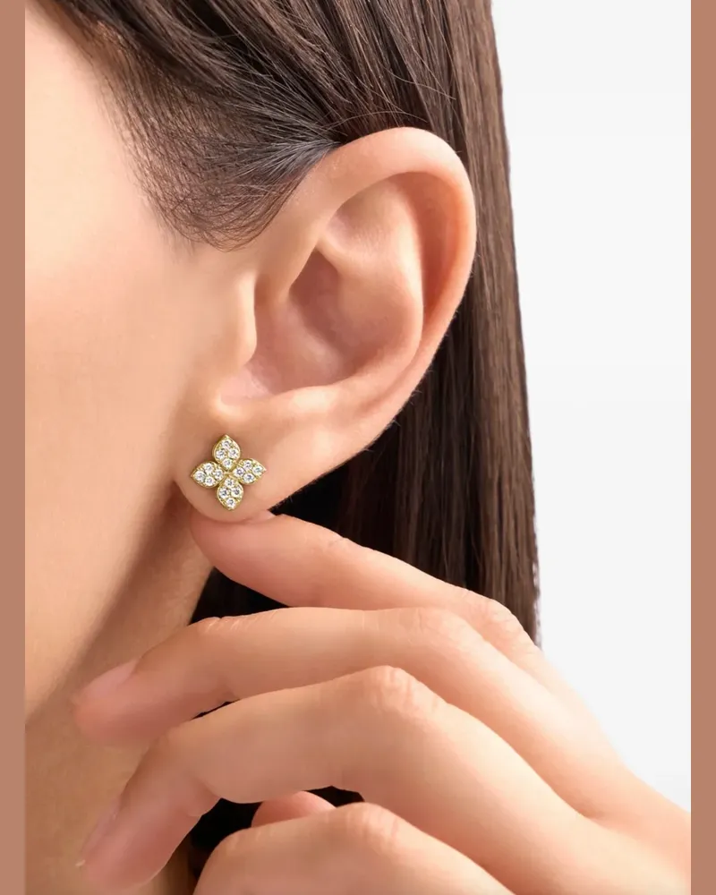 Roberto Coin Women's 18kt Yellow Gold Diamonds Earrings Ss26 W Yellow