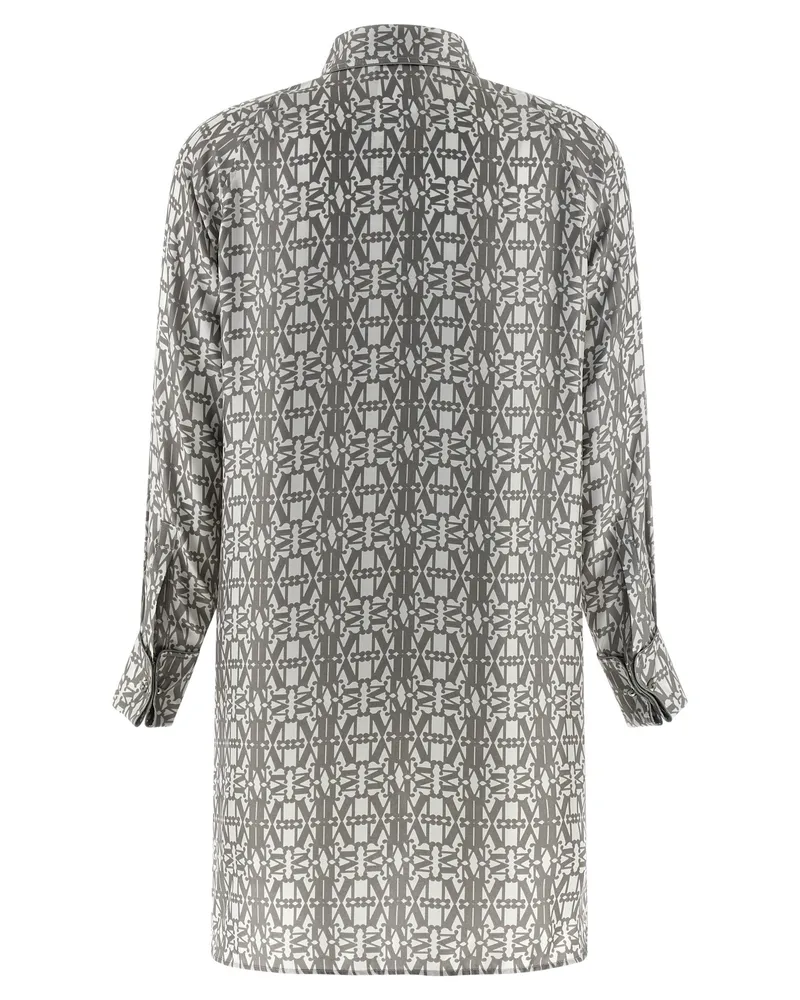 Max Mara Women's Gray Silk Short Dress Gray