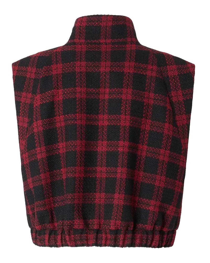 Pinko Women's Gilet Handel Tweed Black-Red Outer 1: Polyester Waistcoats & Gilets Black/red Black