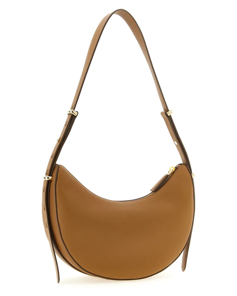 Prada Calfskin Leather Shoulder Bag — Brown Brown