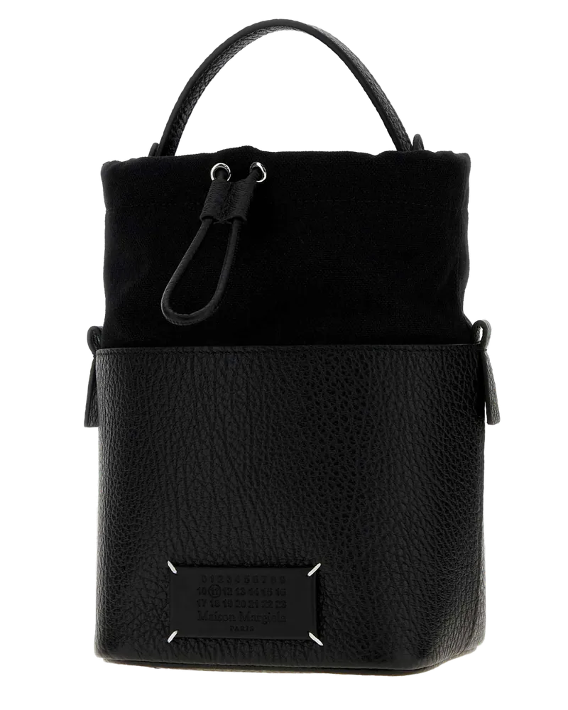 Maison Margiela Leather Shoulder Bag — Black Black
