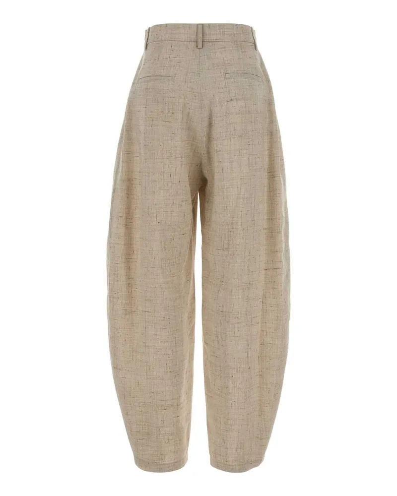 Moschino Women's Melange Sand Jersey Wide-Leg Pant Fantasiabeige Exterior: Viscose Pantaloni Trousers Beige