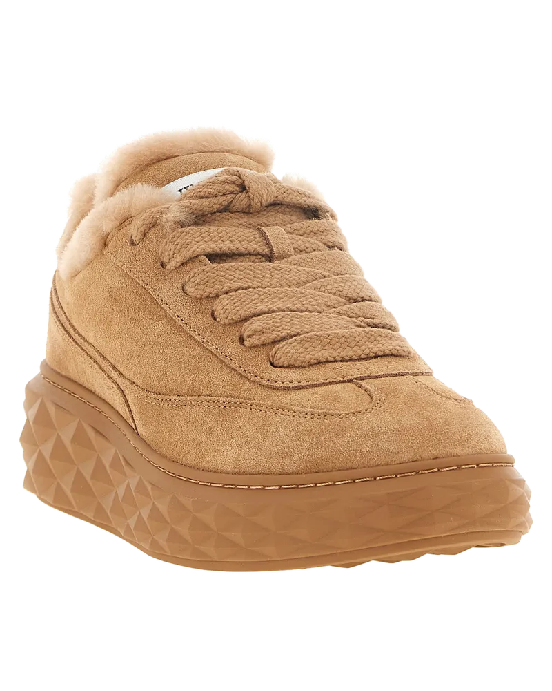 Jimmy Choo Diamond Maxi Sneakers — Beige Beige