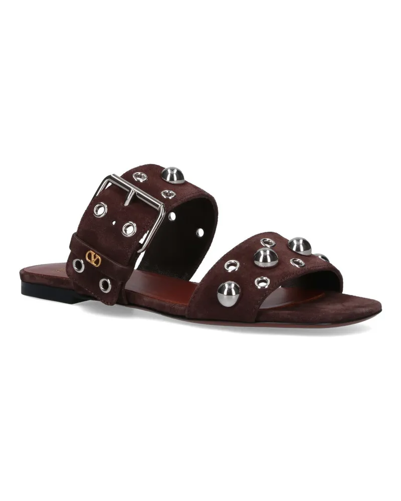 Valentino Garavani Women's Sandals Brown Leather Brown