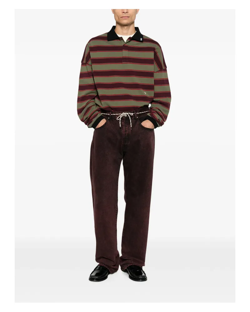 RHUDE Striped Cotton Polo — Multicolor 