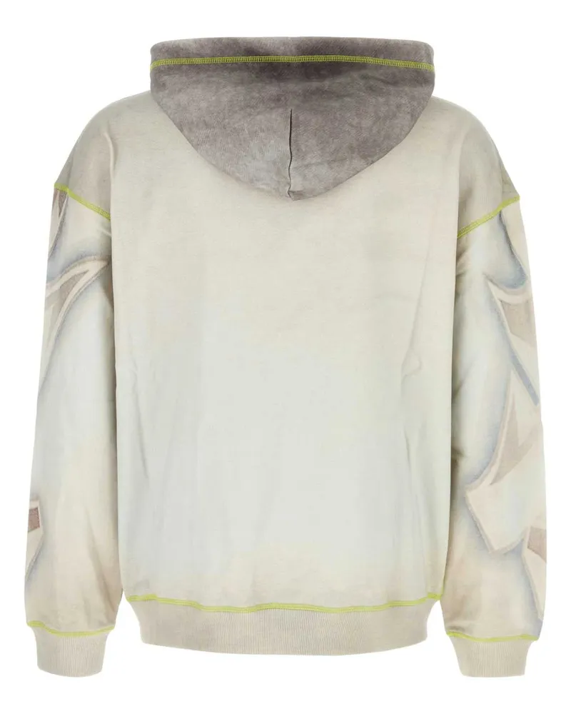 Diesel Men Printed Cotton Sweatshirt 97ca Exterior: Felpe Beige