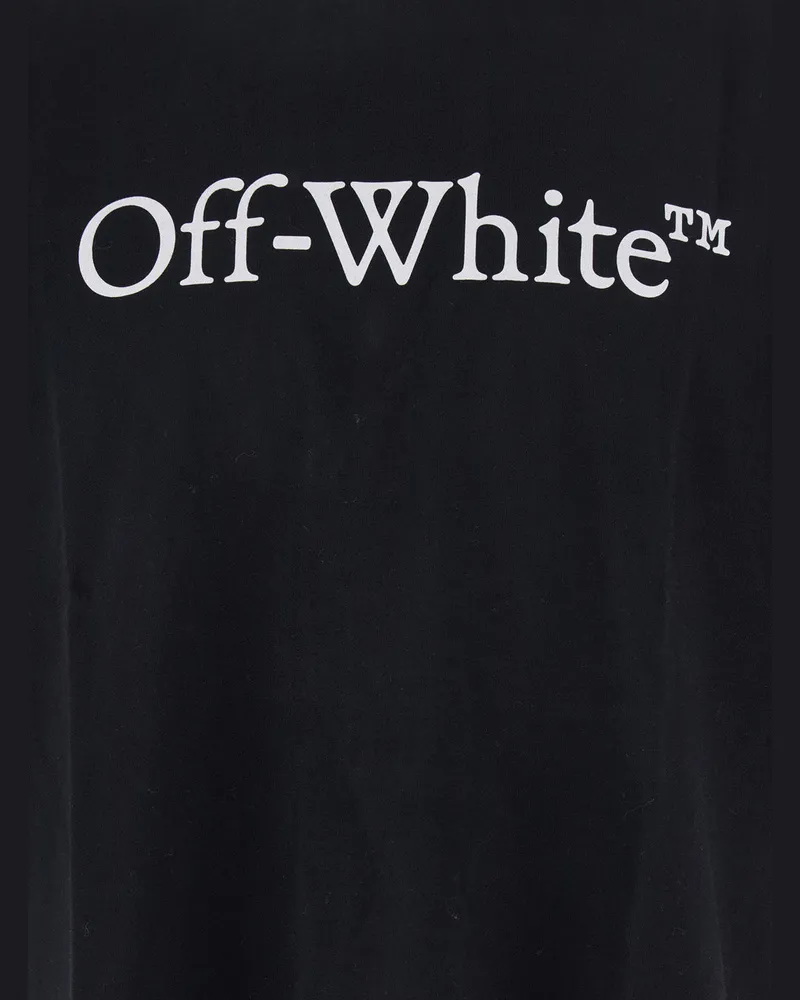 OFF-WHITE Logo-Print Oversized T-Shirt — Black Black