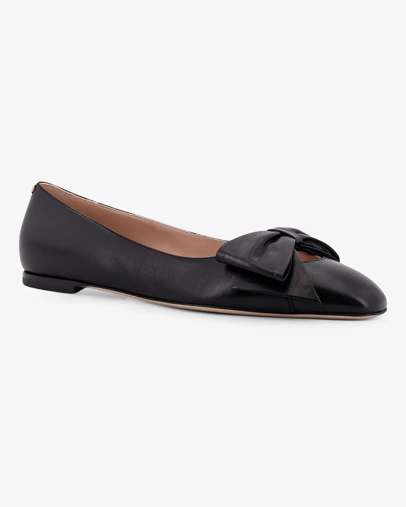 Valentino Garavani Women's Leather Ballerinas Bowow Black Ballerina Shoes Black