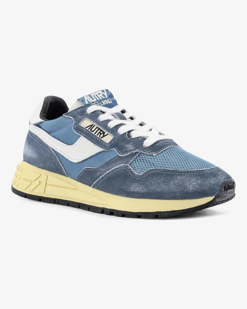 AUTRY Women's Sneakers Reelwind Low Blue Mesh-Suede Trainers Mesh/suede Blue