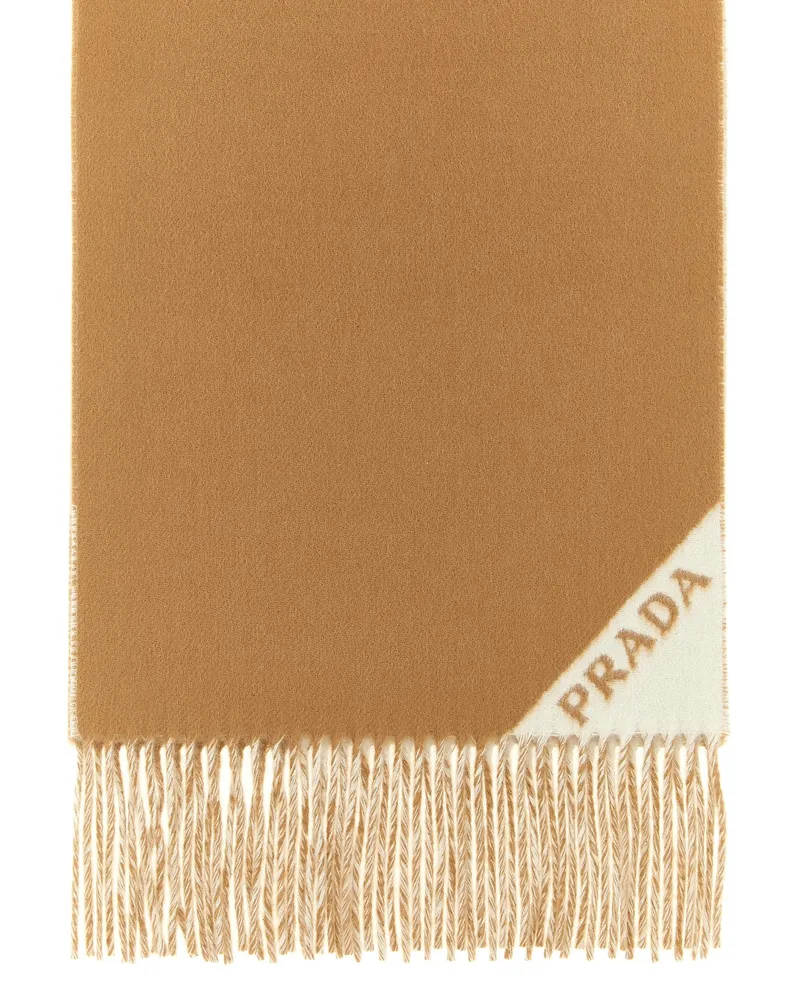 Prada Women's Multicolor Cashmere Scarf Beige
