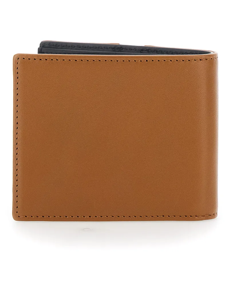 Valentino Garavani Men's Bi-Fold Wallet Brown Leather Brown
