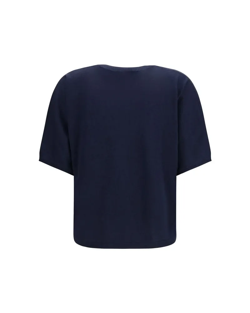 Brunello Cucinelli Women's Blue Cashmere Sleeveles Sweater Clothing Navy