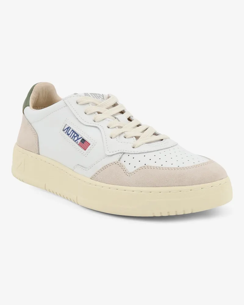 AUTRY Men's Sneakers Medalist Low White Leather Trainers White