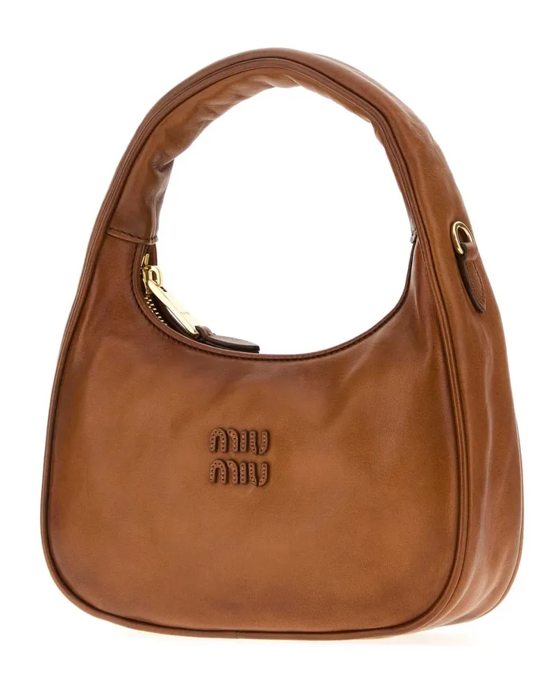 Miu Miu Wander Shoulder Bag — Brown Brown