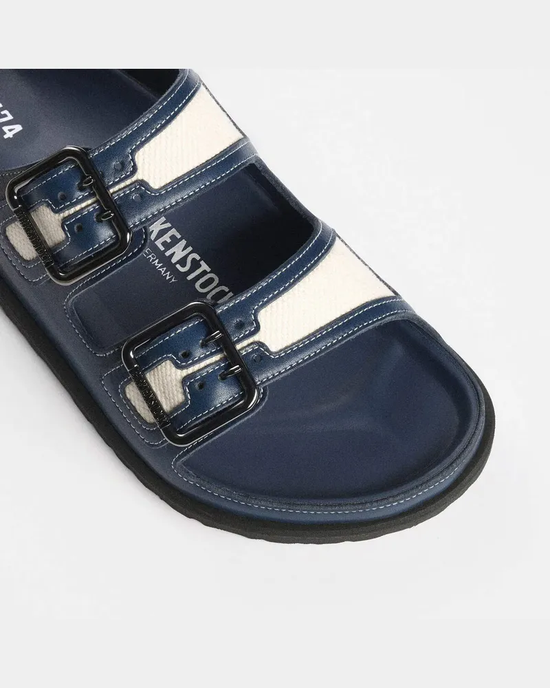 Birkenstock Men's Arizona Bold Canvas 1774 Midnight (regular) Blue Sandal Navy