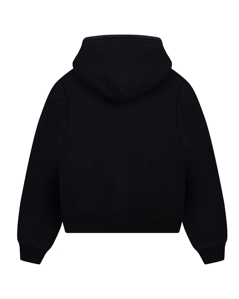 RHUDE Men's Hooded Sweatshirt Regatta Vintage Black-White Cotton Sweatshirts Black/white Sweater Black