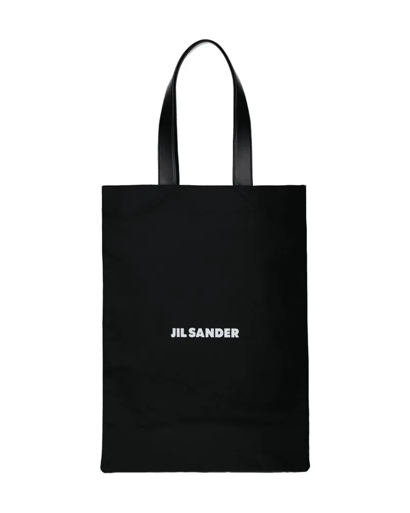 Jil Sander Men's Book Tote Black Cotton Black