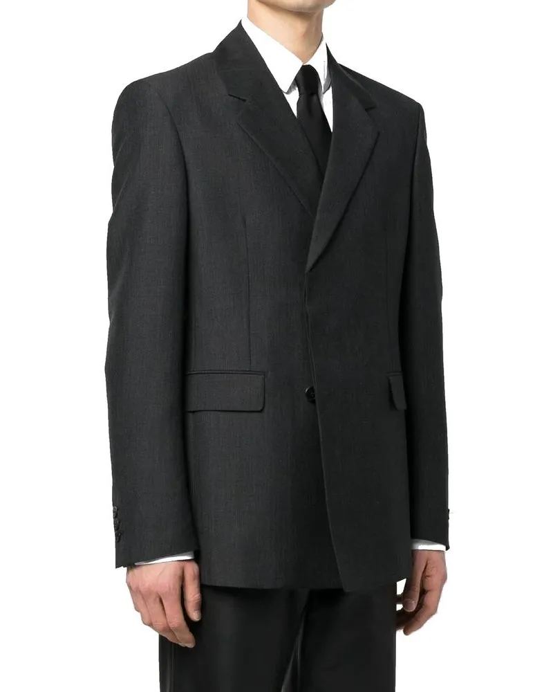 Prada Men's Gray Wool Blazer Clothing Gray
