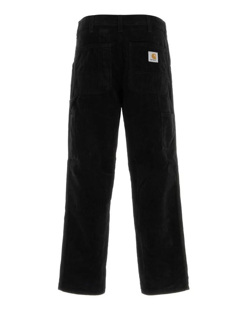 Carhartt WIP Men's Black Corduroy Single Knee Pant Blackrinsed Cotton Coventry Pantaloni 'coventry Black
