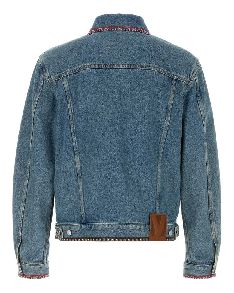 Valentino Garavani 7v3dc04qb0w 558 Mediumbluedenim Giubbini Jacket Blue