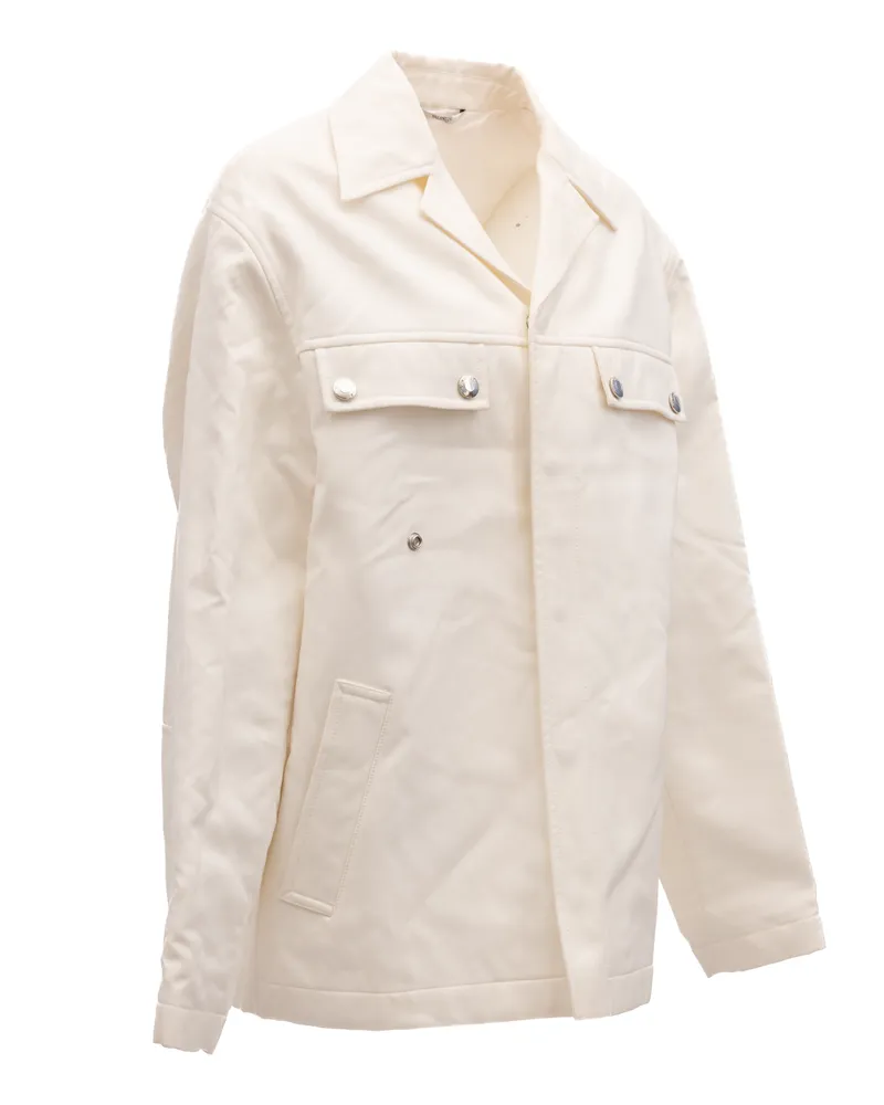 Valentino Garavani Women's Ivory Oversized Shirt Jacket Off White White