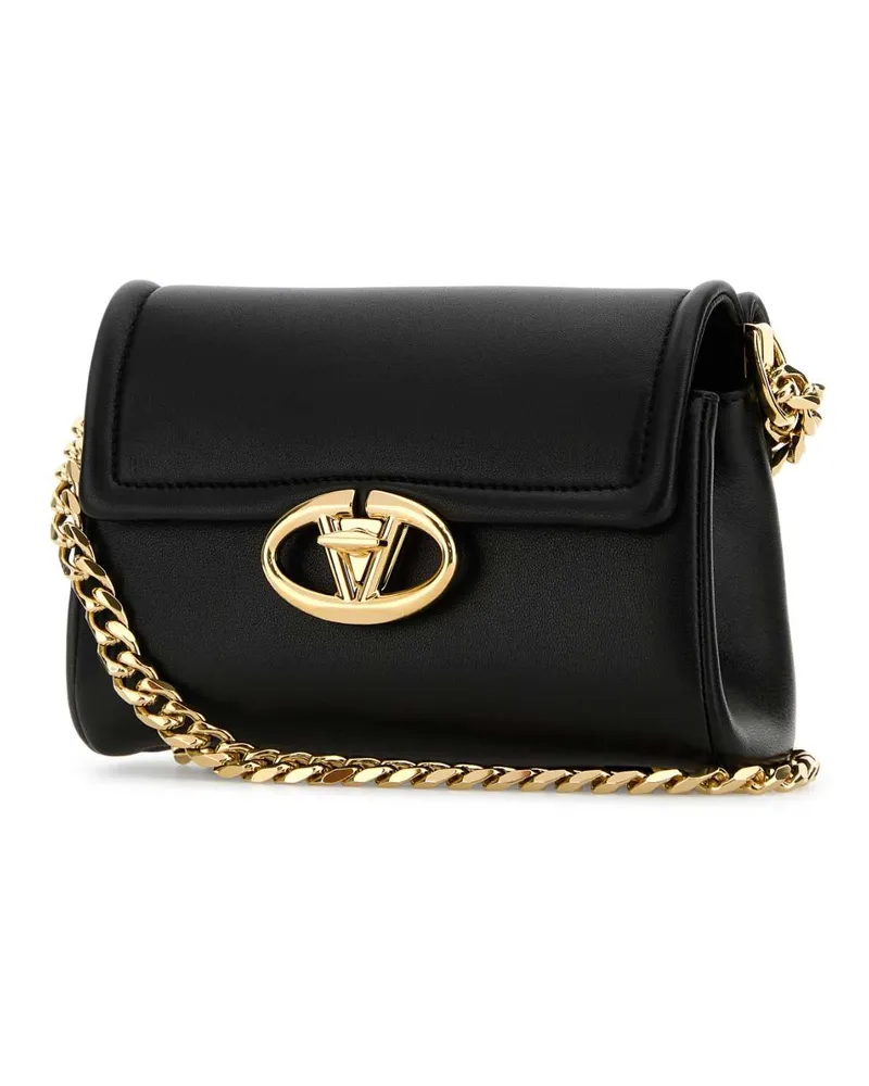 Valentino Garavani Women's Black Leather Vlogo Shoulder Bag Nero Borse A Tracolla Black