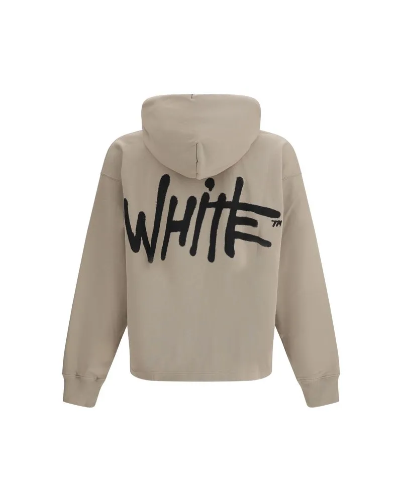 OFF-WHITE Men's Beige Cotton Sweatshirt Clothing Beige