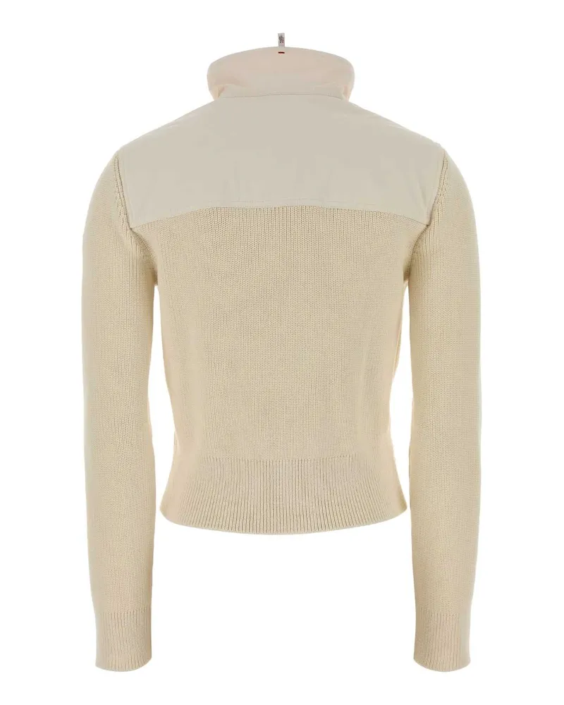 Moncler Women's Cream Cotton Jacket 050 Giubbini Beige