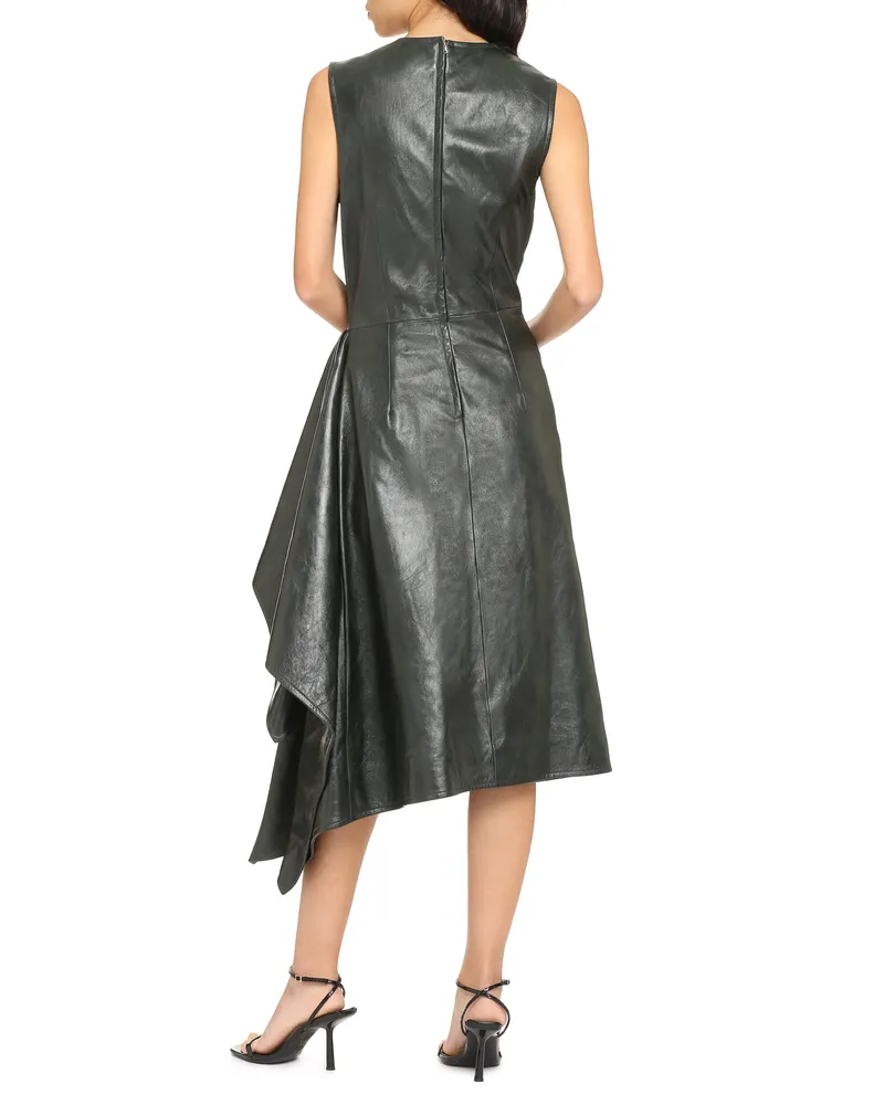 Bottega Veneta Lamb Leather Dress — Black Black