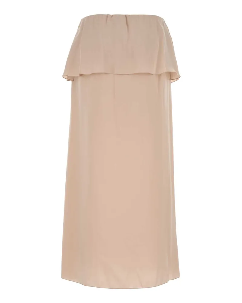Chloé Women's Pastel Pink Satin Skirt Rosedust Exterior: Silk Gonne Pink