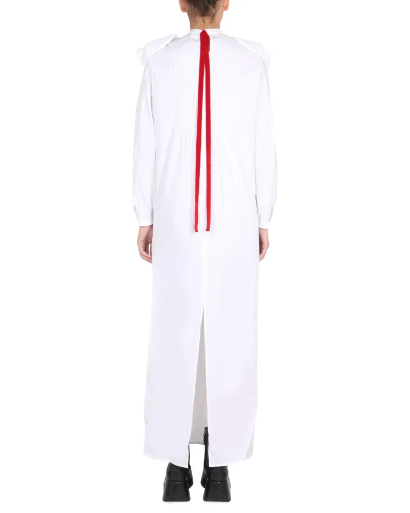 Raf Simons Cotton Shirt Dress — White White