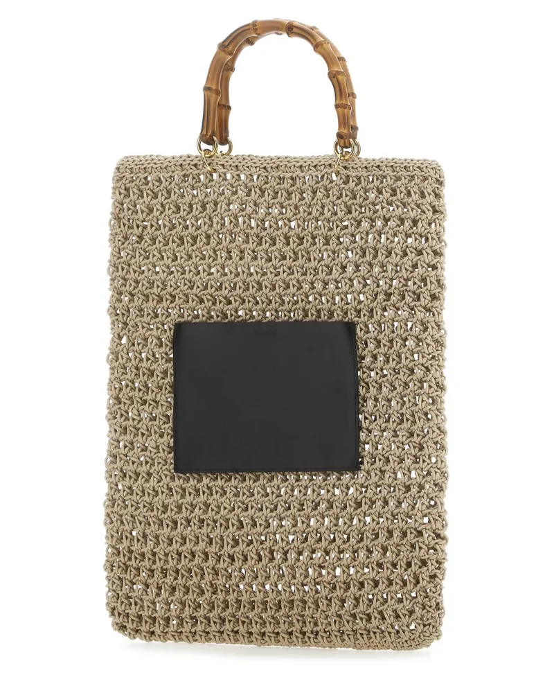 Jil Sander Women's Beige Rope Medium Shopping Bag 279 Borse A Mano Beige