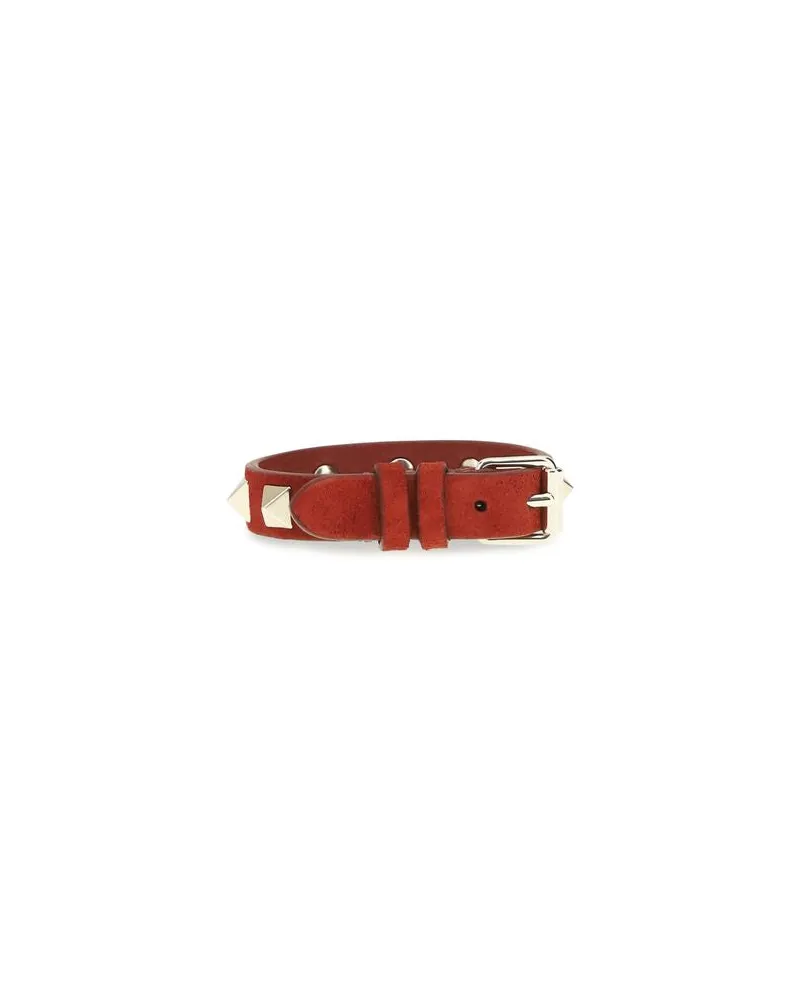 Valentino Garavani Women's Multicolor Calf Leather Bos Taurus Bracelet Red