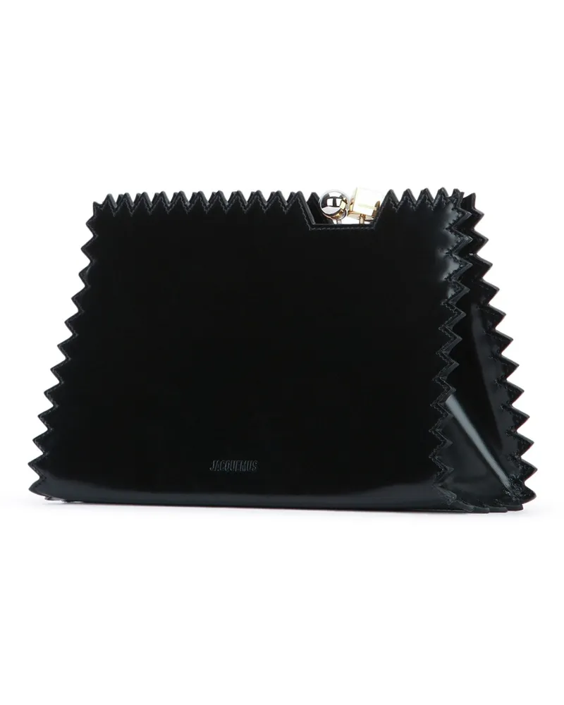 Jacquemus Women's Salon Clutch Black Cotton Principal Calf Black