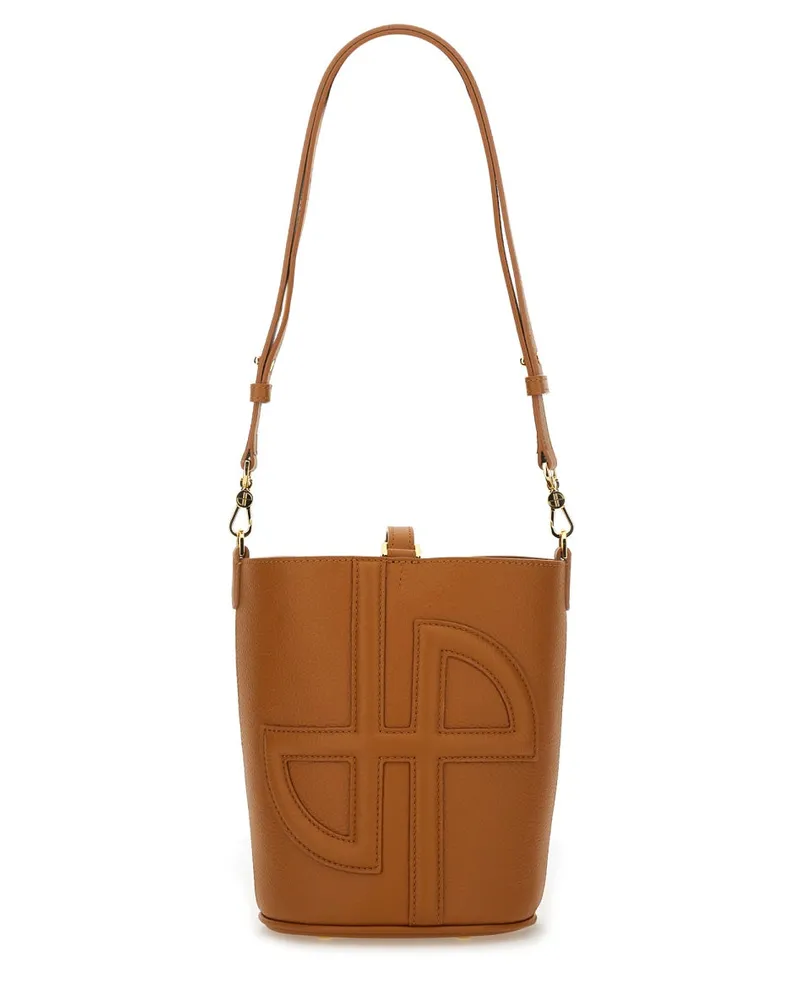 Patou Women's Bucket Bag Buff Calf Shoulder Beige