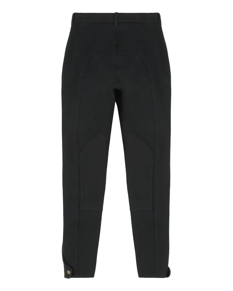 Burberry Women's Jodhpur Trousers Stretch Cotton Black Skinny Black