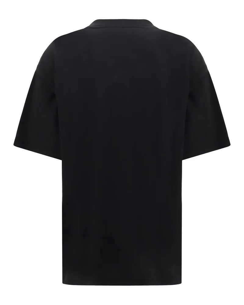 Balenciaga Women's Printed Cotton T-Shirt Black Cotton; Elastane T-Shirts And Polos Black
