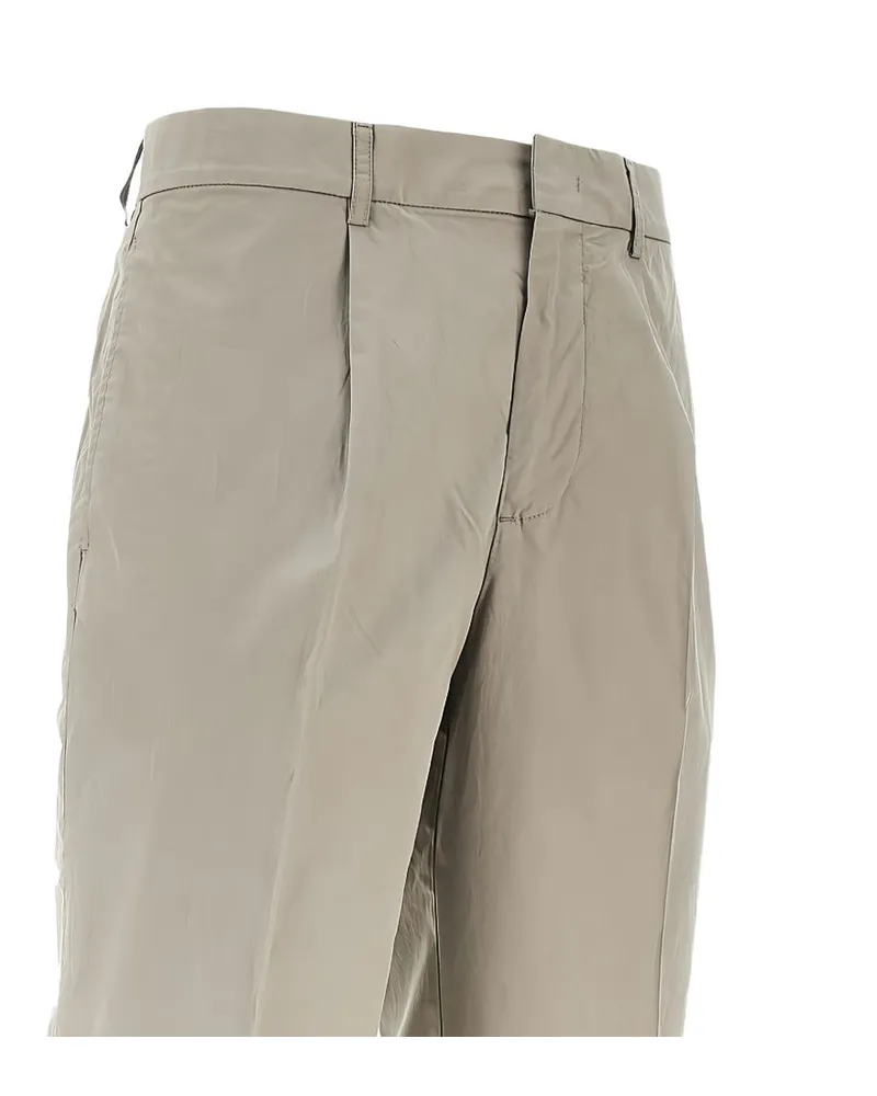 Emporio Armani Cotton Chino Trousers — Beige Beige