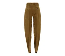 Women's Y Project Evergreen Banana Trousers Beige Cotton Elastane