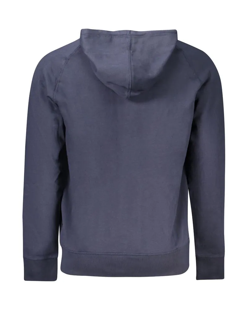 Timberland Cotton-Blend Zip-Through Sweatshirt — Blue Blue