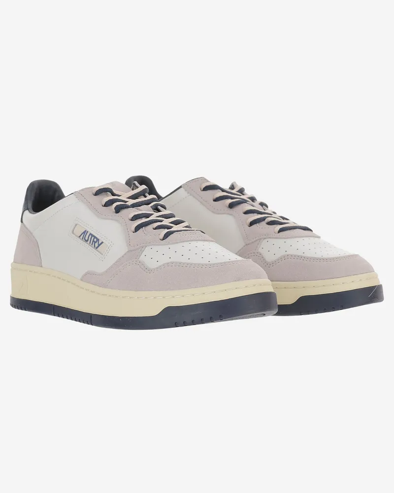 AUTRY Men's Sneakers Medalist Low Navy Leather Trainers Navy
