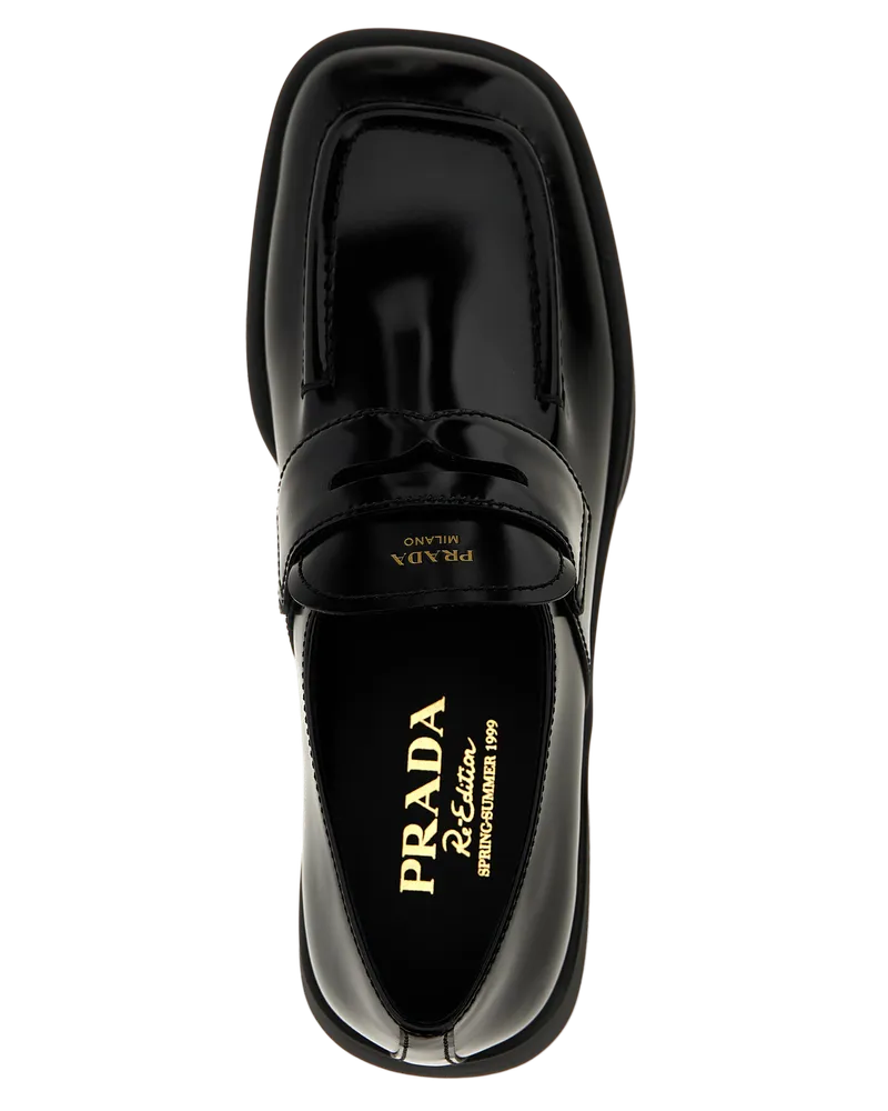Prada Calfskin Slip-On Loafer — Black Black