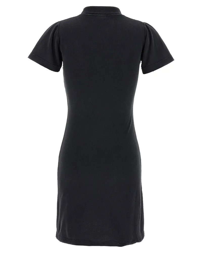 Balenciaga Women's Black Cotton Short Dress Black