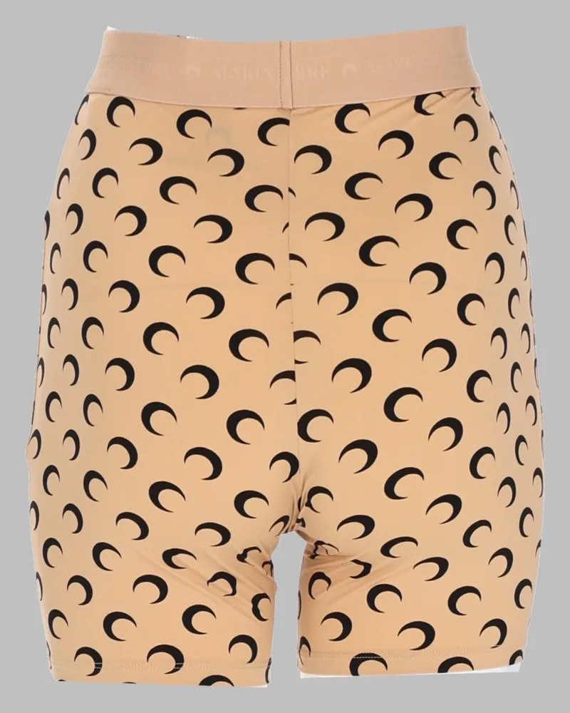 Marine Serre Moon Shorts — Beige Beige