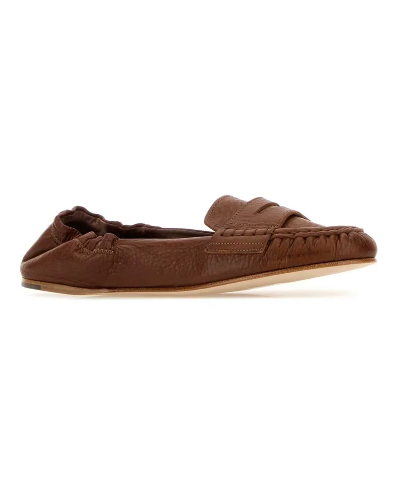 Dsquared2 Women's Caramel Leather Loafers Cotto Mocassini Caramel