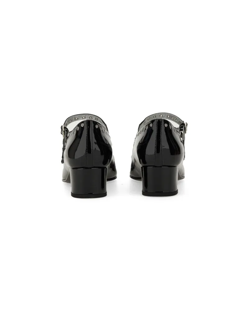 Carel Mary Jane Leather Pump — Black Black