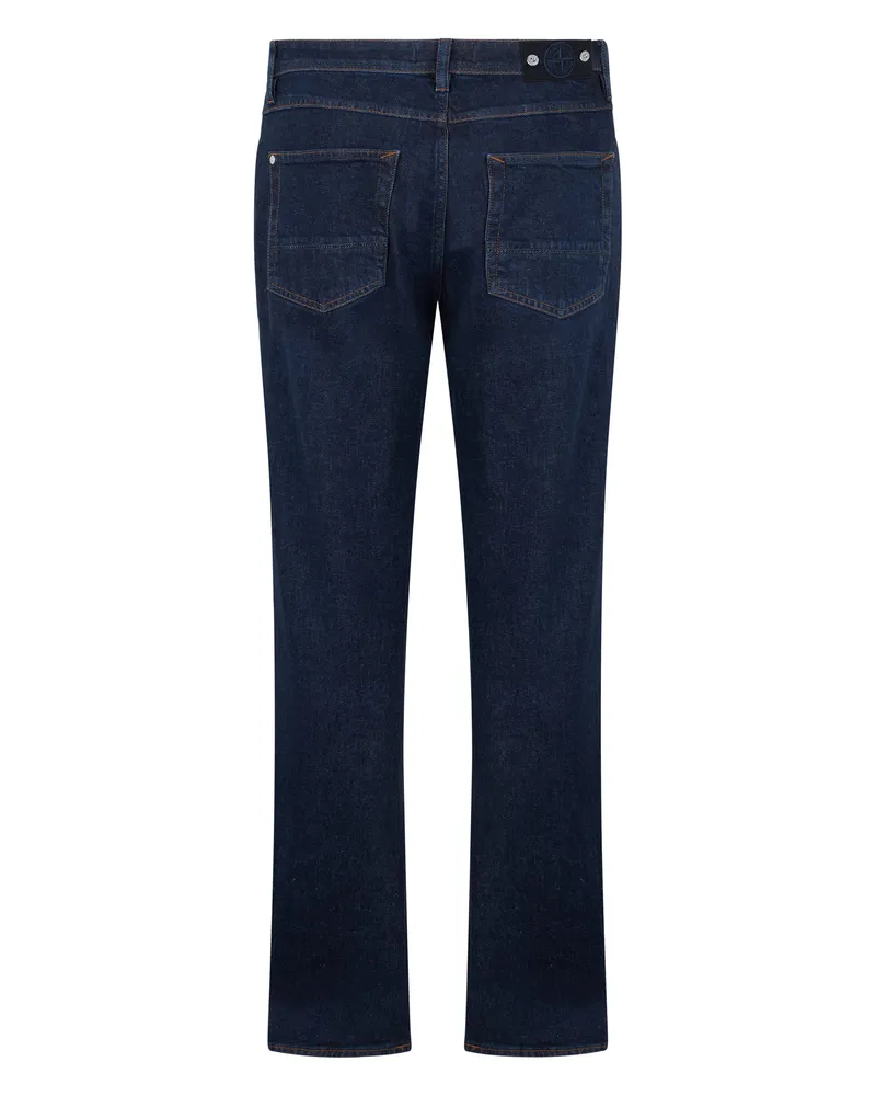 Stone Island Men's Denim Jeans Blue Cotton Regular & Straight-Leg Blue