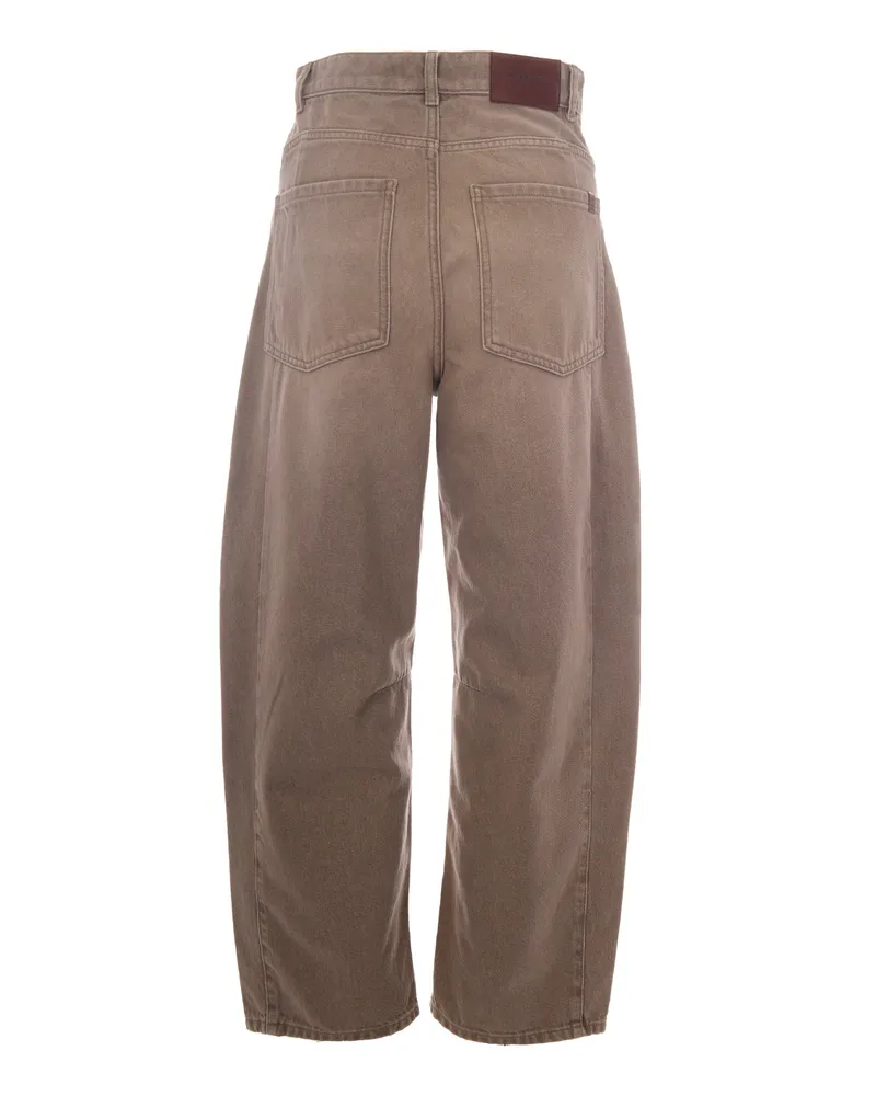 Max Mara Women's Jeans Arcadia Light Cappuccino Used Cotton 